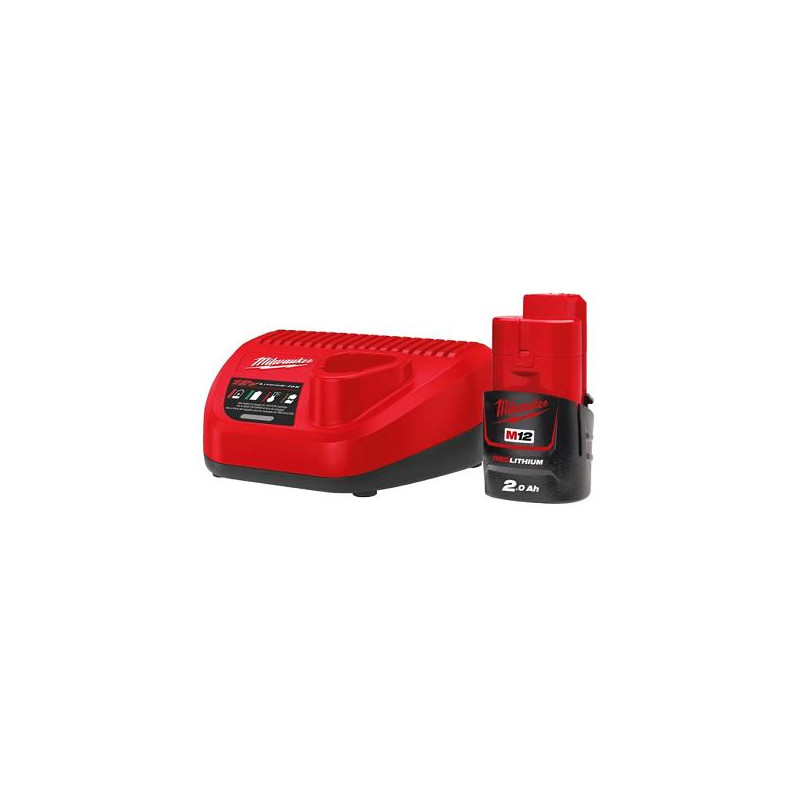 Kit Milwaukee, Carregador + 1 Baterias 12V 2.0AH