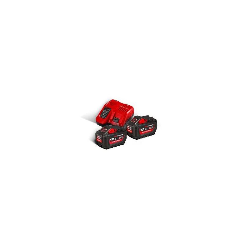 Kit Milwaukee, Carregador + 2 Baterias 18V 12.0AH