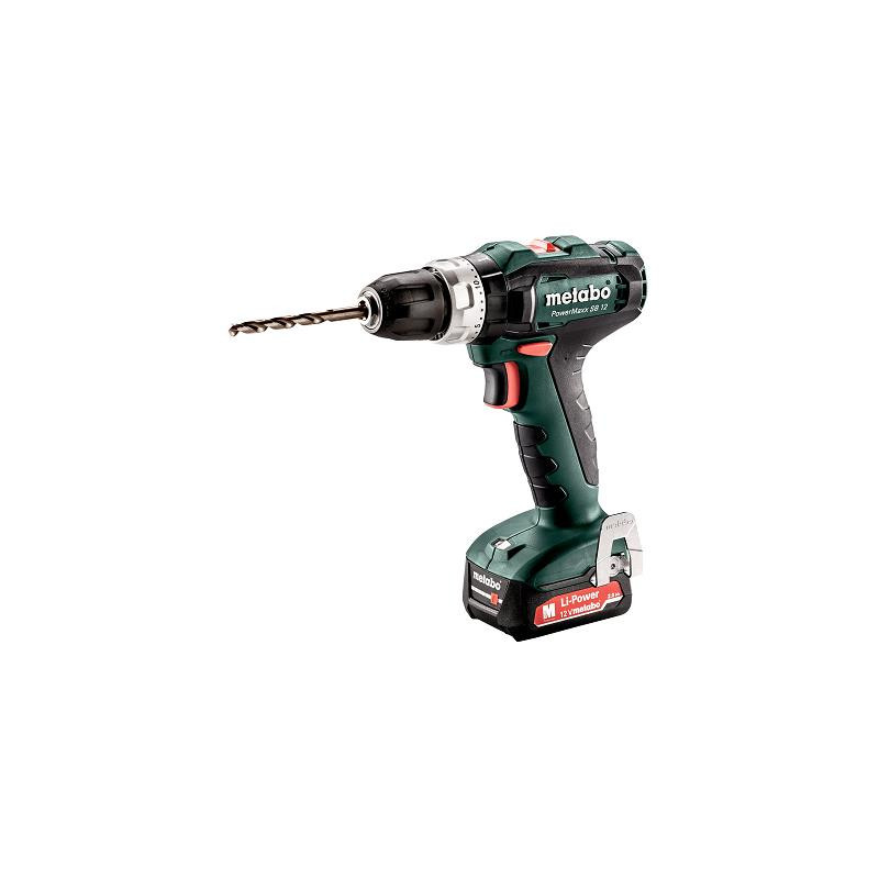 Berbequim Aparaf. percussão 12V Metabo PowerMaxx SB12BL 2x2,0Ah