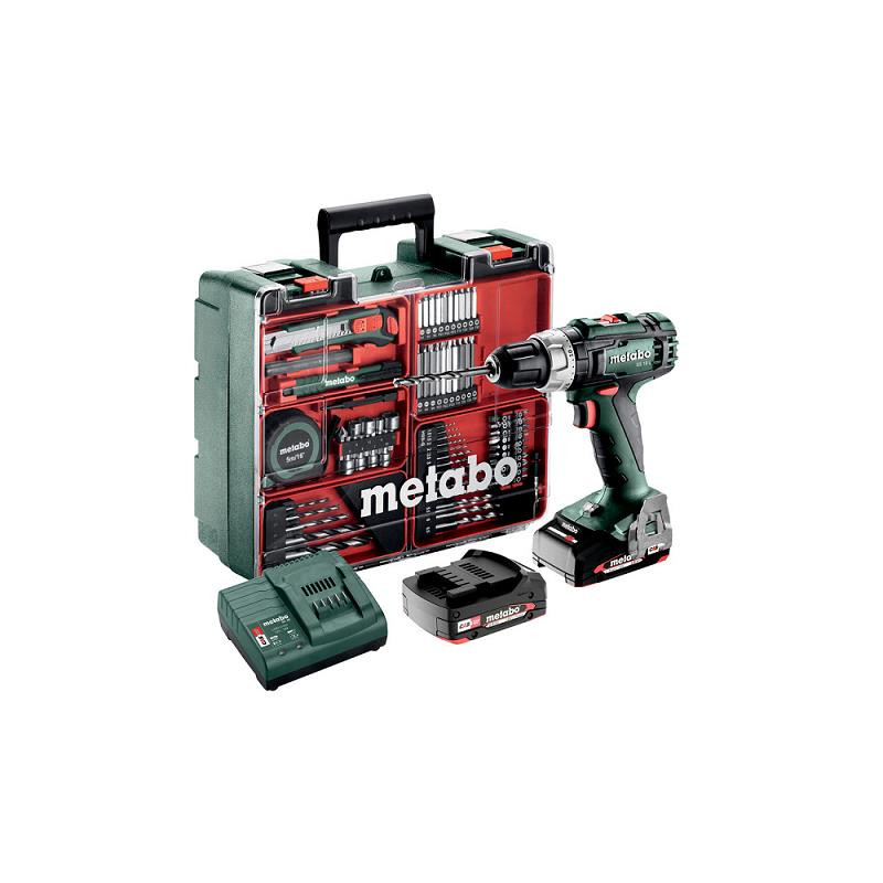 Berbequim Aparaf.18V Metabo BS 18 L Quick Set 2x2,0Ah