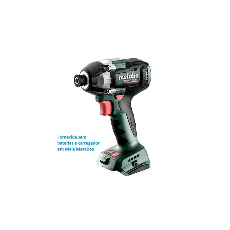 Aparafusadora Impacto 18V Metabo SSD18LT 200BL