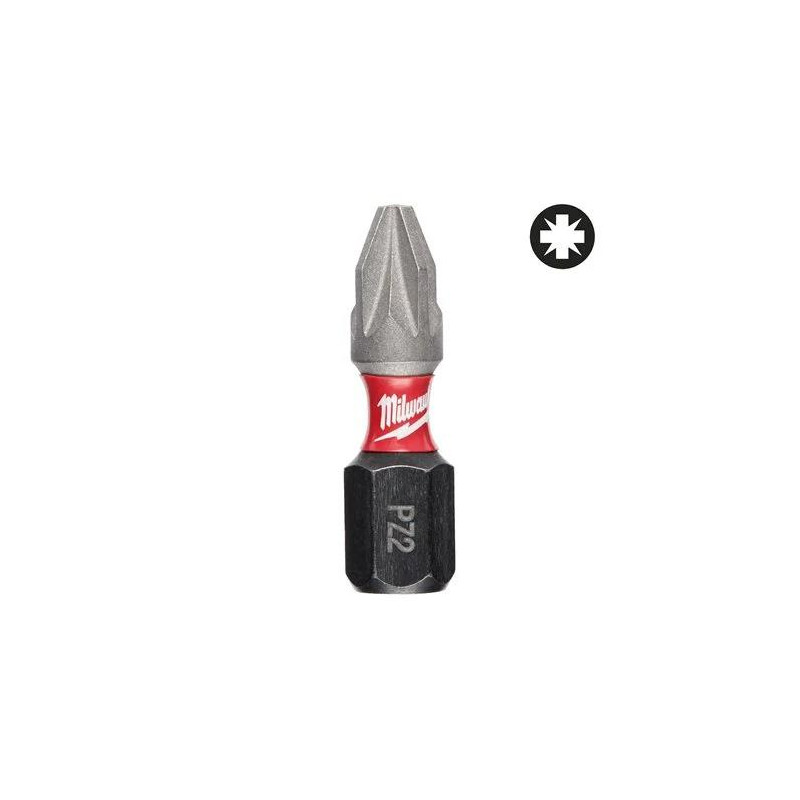 Ponteiras Milwaukee PZ2 25mm Impact Duty 2 Uni.