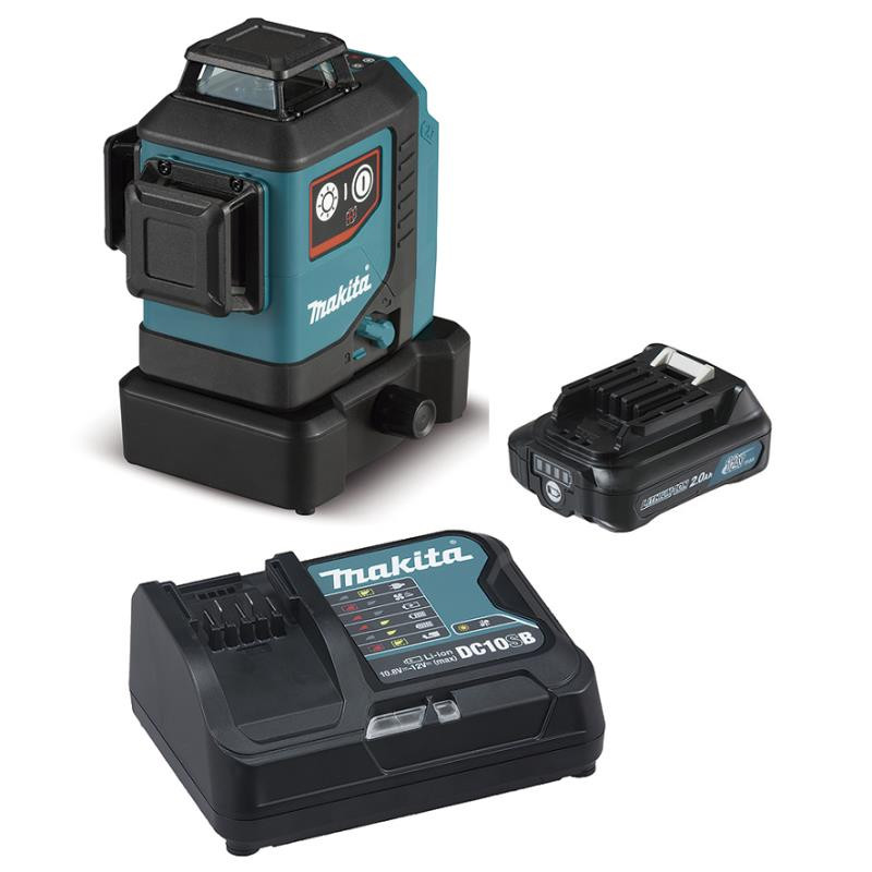 Nivel Laser 3 Linhas 360º Makita SK700D Kit Makpac C/1 Bateria 2Ah + caregador