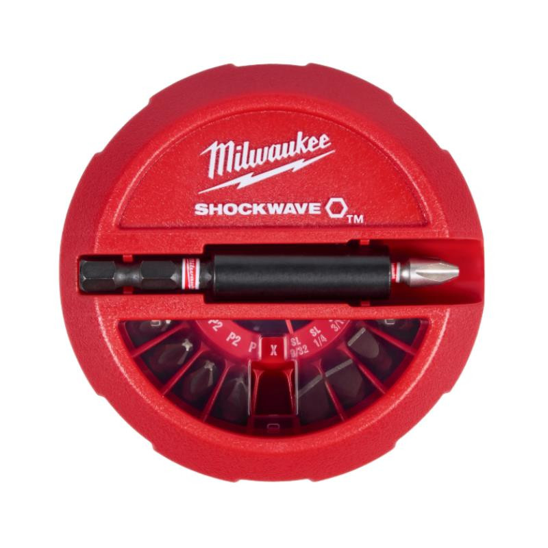 Estojo Com 15 Ponteiras Milwaukee Shockwave